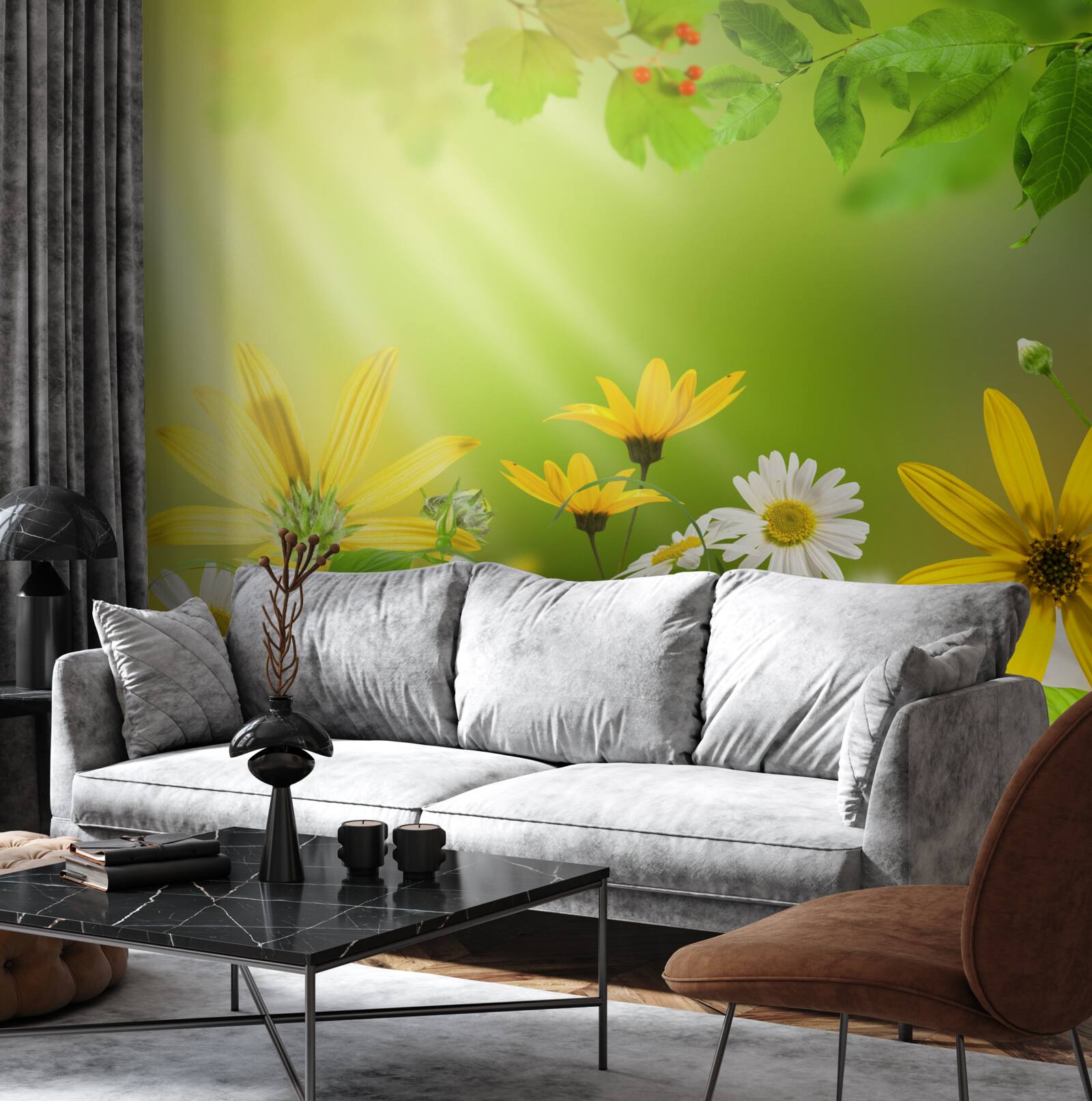 Фотошпалери Світанок на літньому лузі