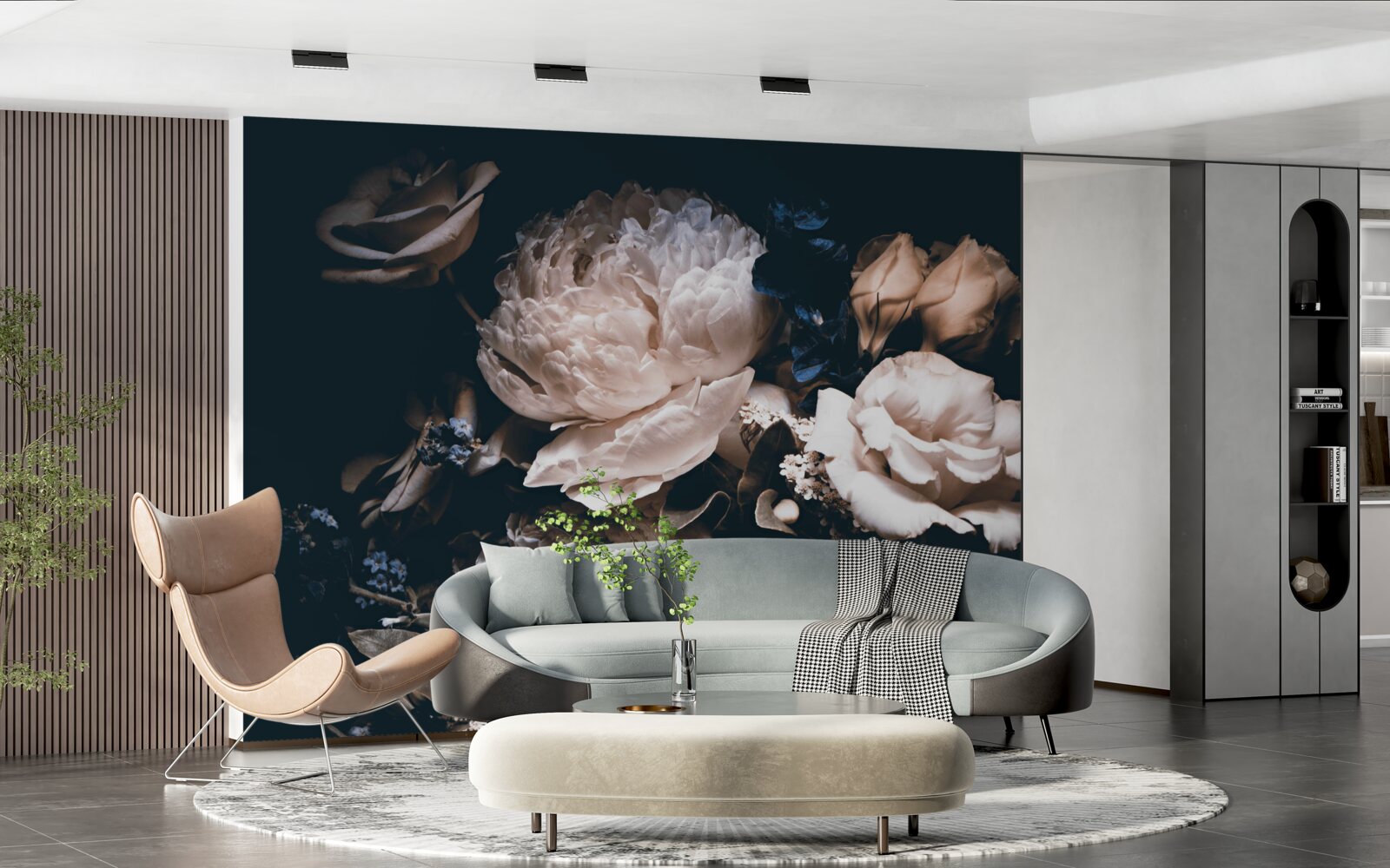 Фотошпалери темна романтика квітів