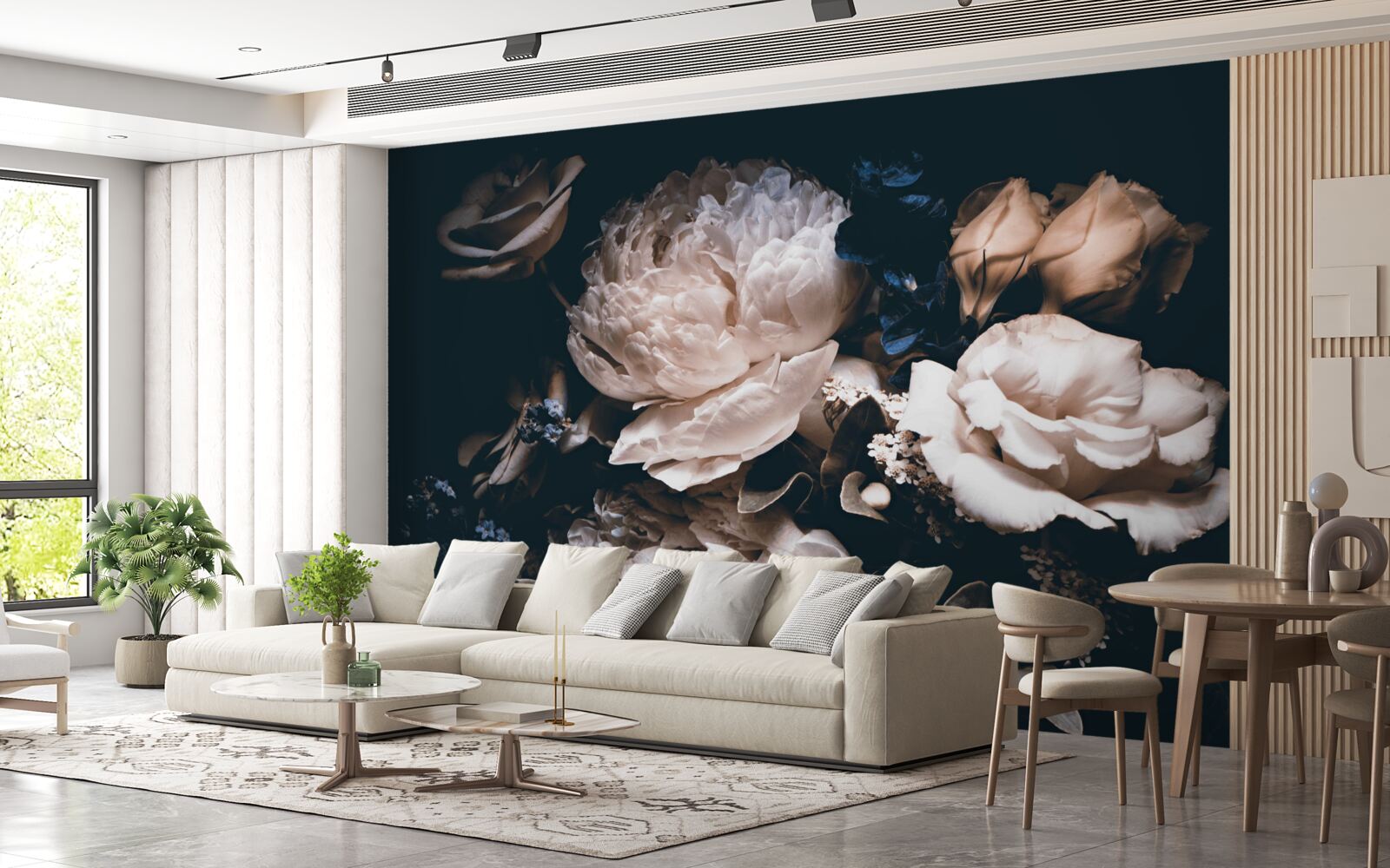 Фотошпалери темна романтика квітів