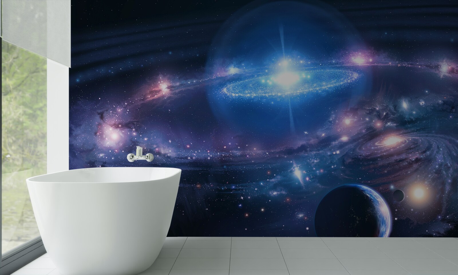 Фотошпалери положення галактик у просторі відносно одна одної