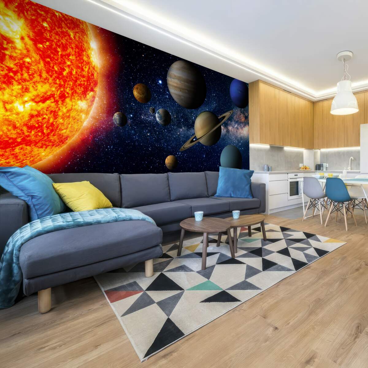 Фотошпалери співвідношення між планетами та Сонцем