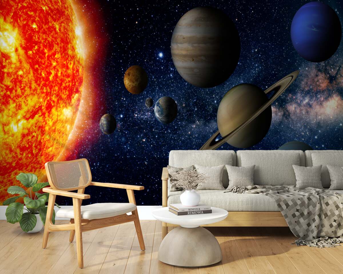 Фотошпалери співвідношення між планетами та Сонцем