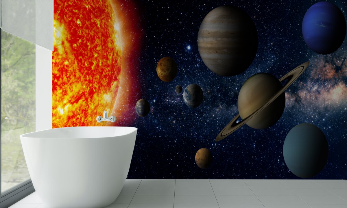 Фотошпалери співвідношення між планетами та Сонцем