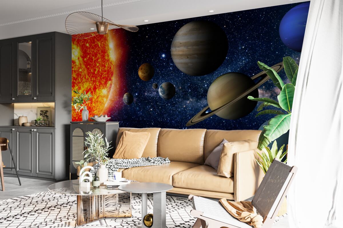 Фотошпалери співвідношення між планетами та Сонцем