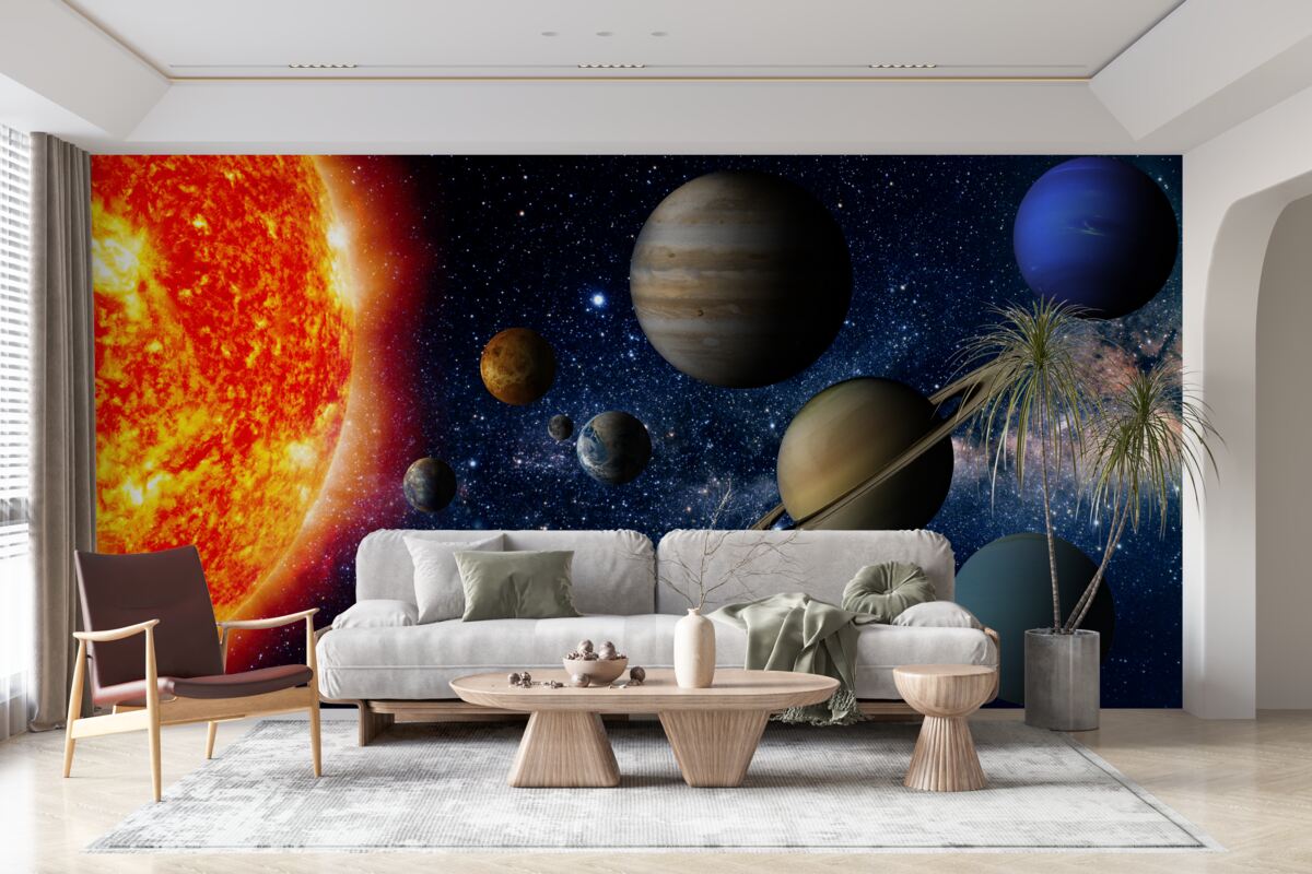 Фотошпалери співвідношення між планетами та Сонцем