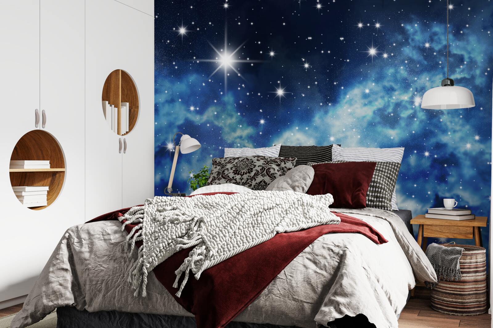 Фотошпалери блакитне небо, всіяне зірками