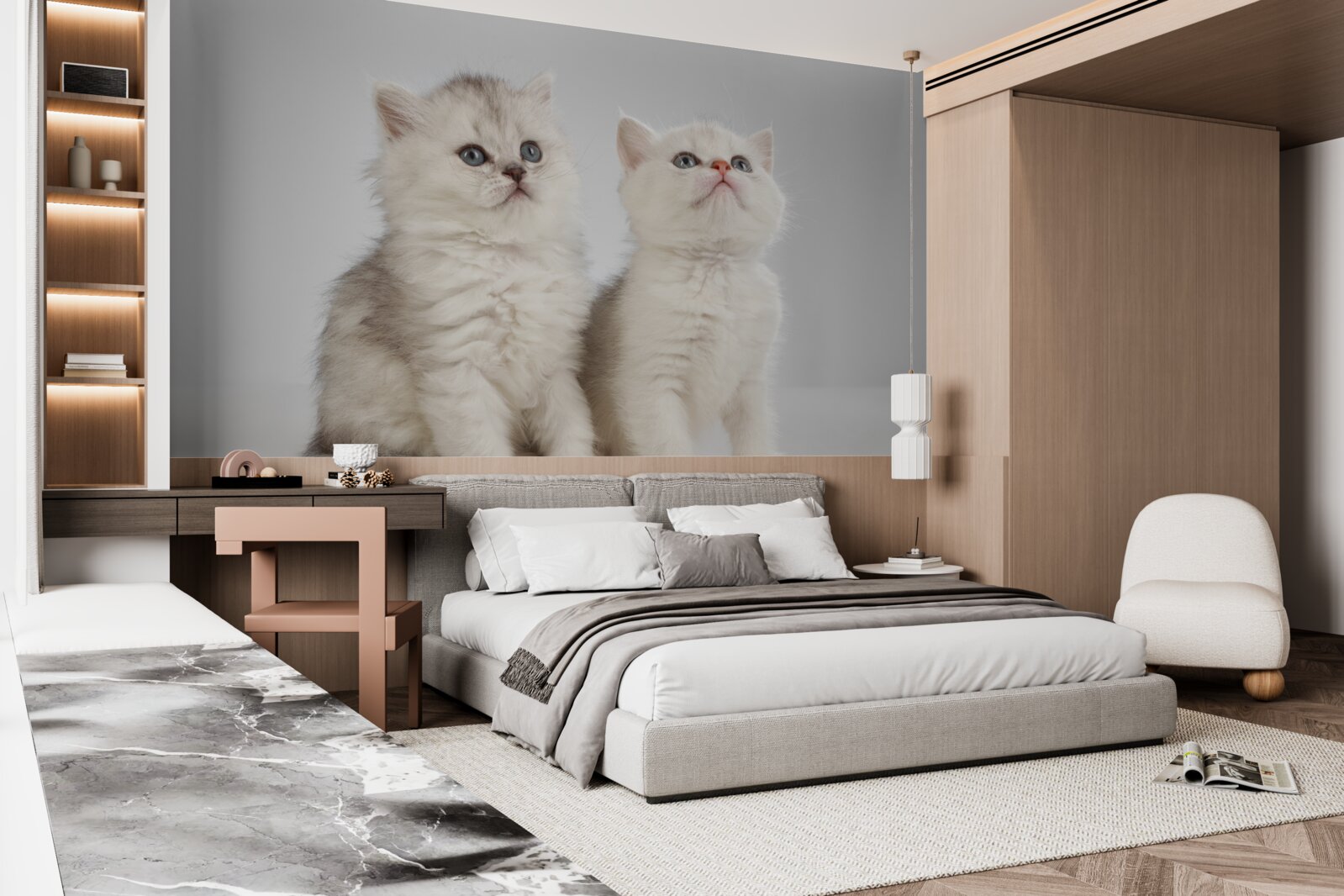 Фотошпалери спостерігати за двома маленькими котиками