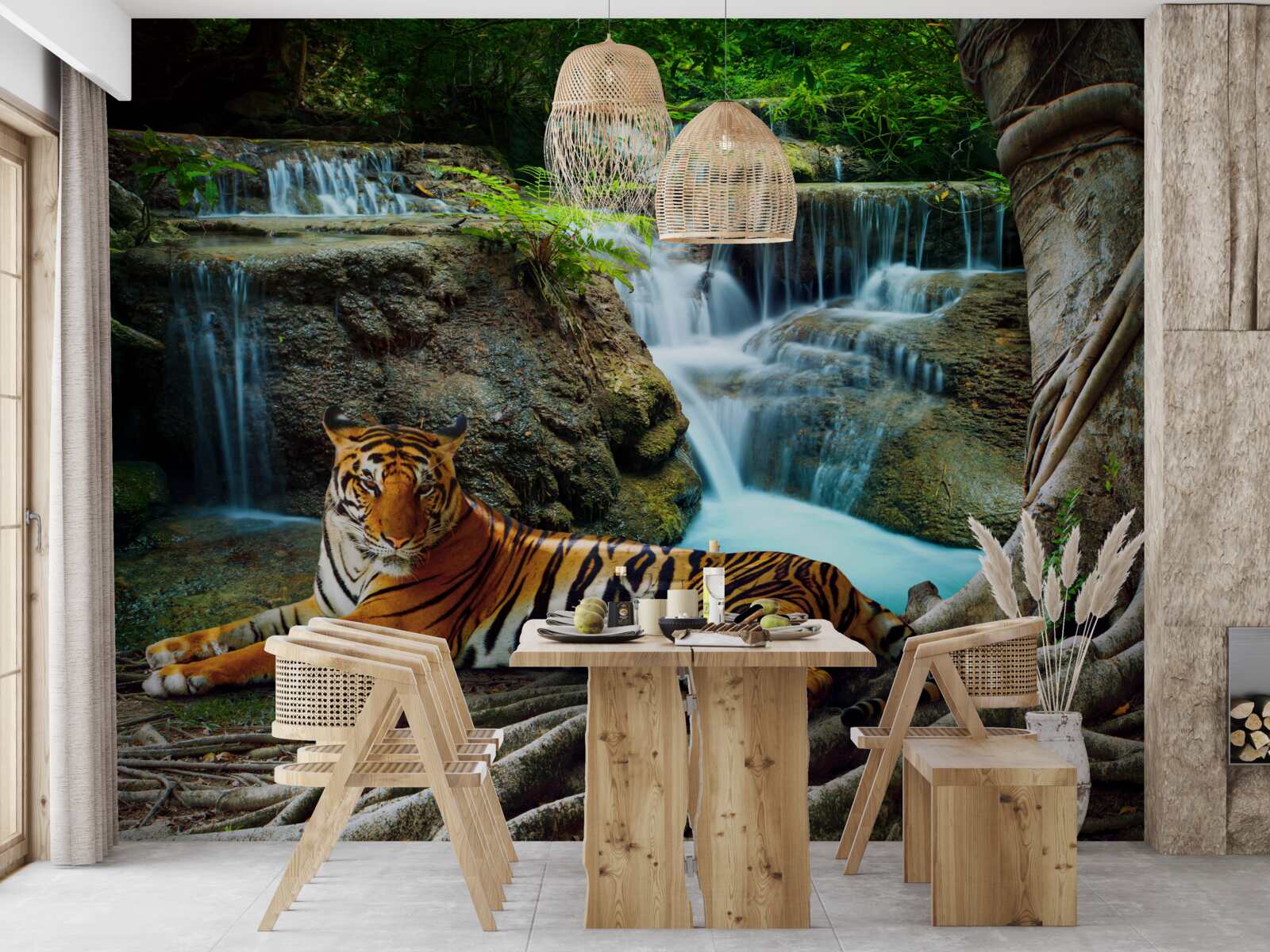 Фотошпалери провели час біля лісового водоспаду