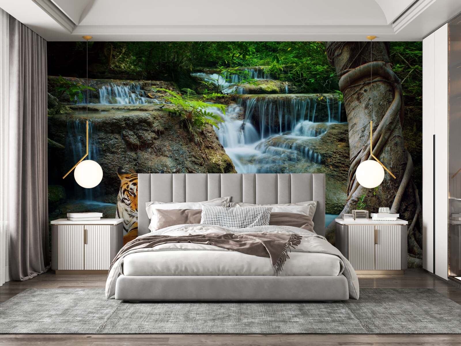 Фотошпалери провели час біля лісового водоспаду