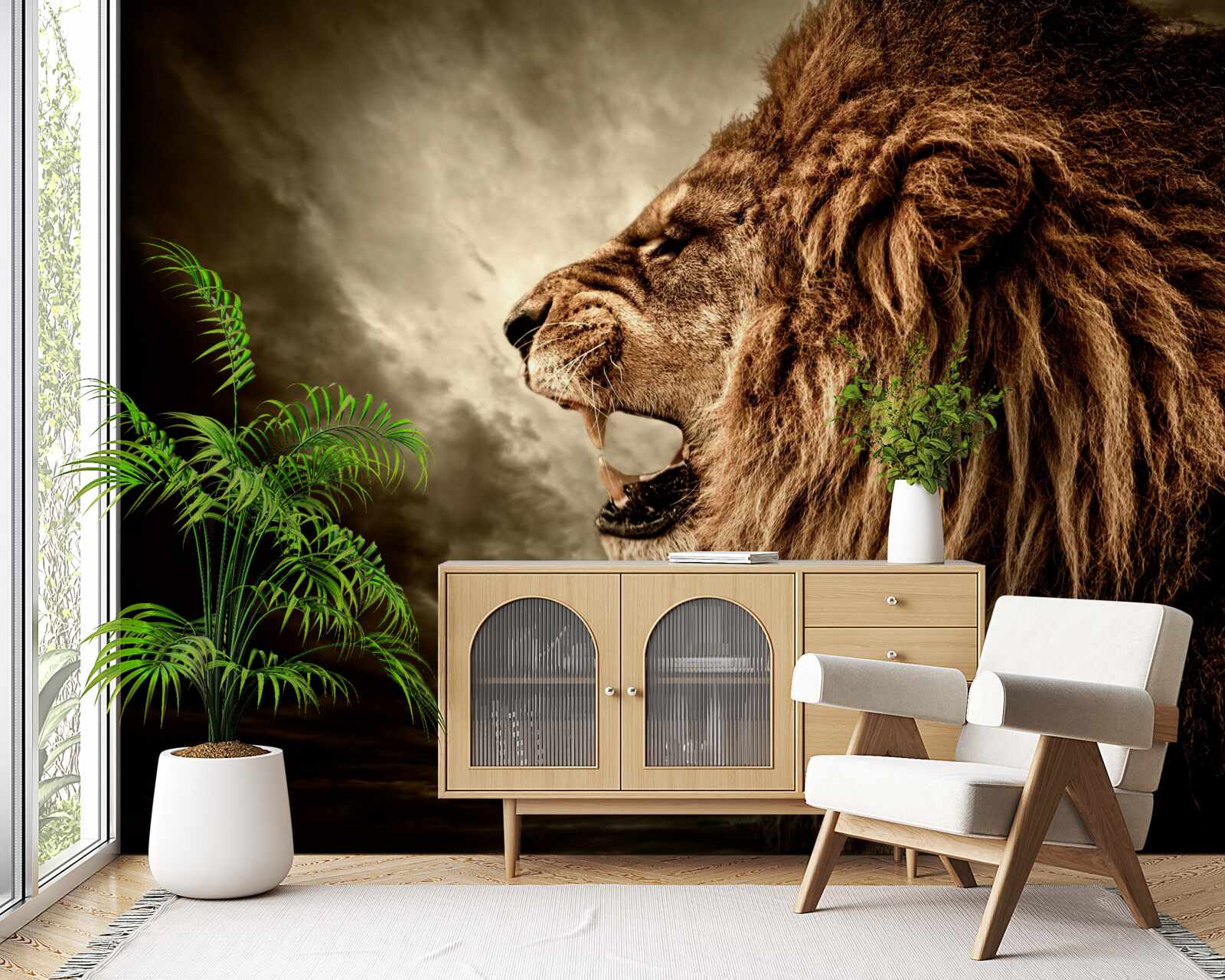 Фотошпалери зловісний грім левового рику