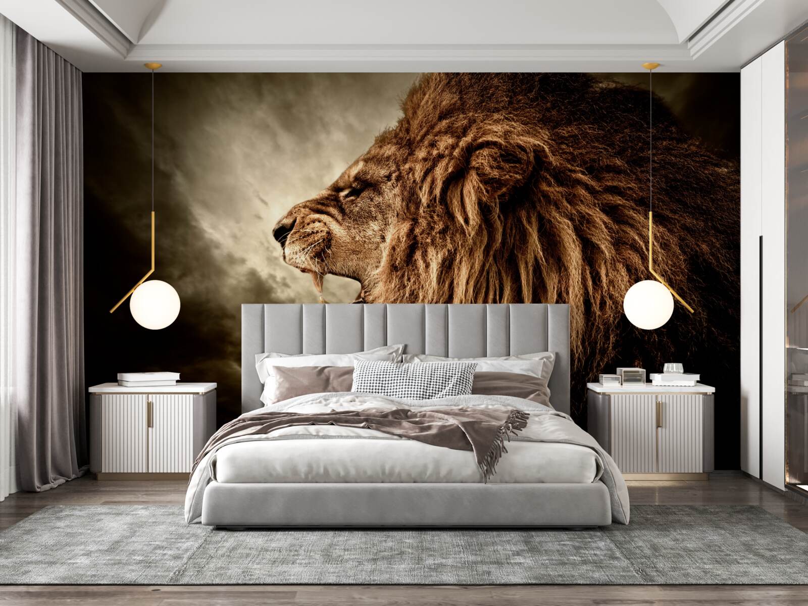 Фотошпалери зловісний грім левового рику