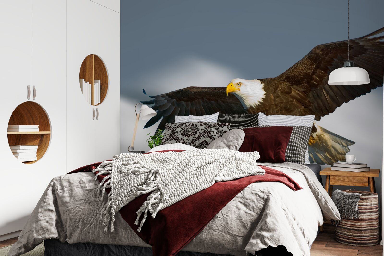 Фотошпалери в небі ширяє орлан-білохвіст