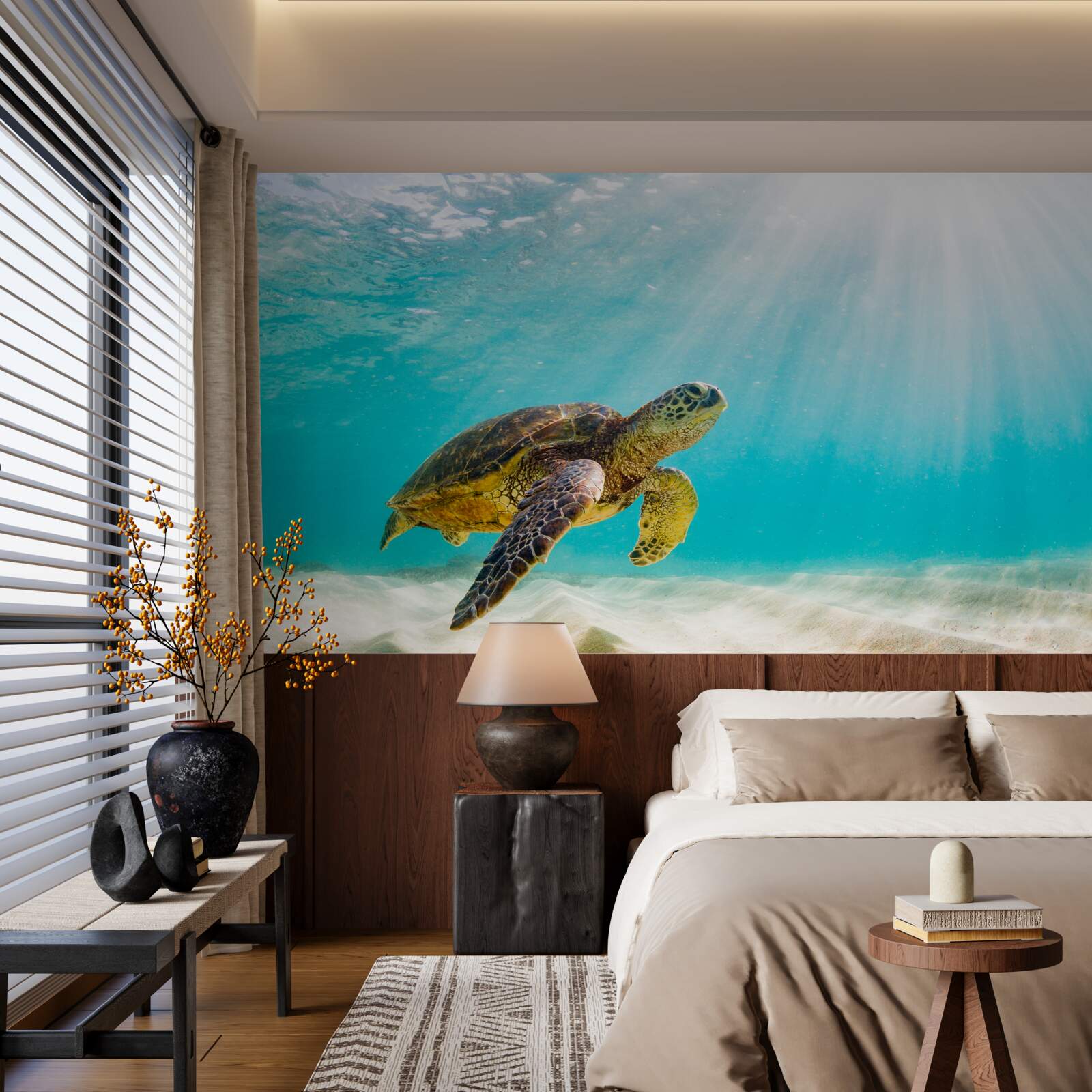 Фотошпалери Жовті черепи на піщаному дні