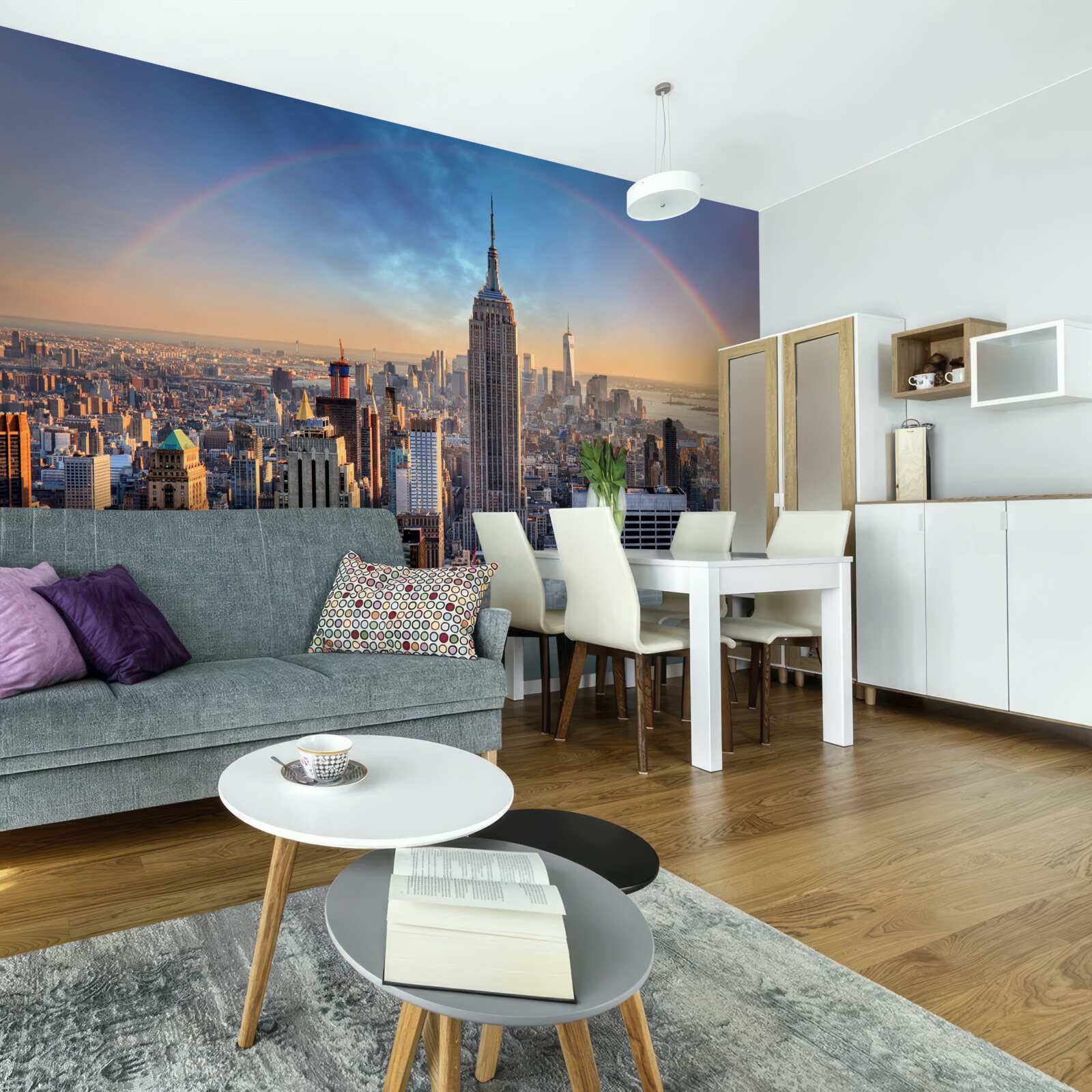 Фотошпалери нью-йорк під веселкою