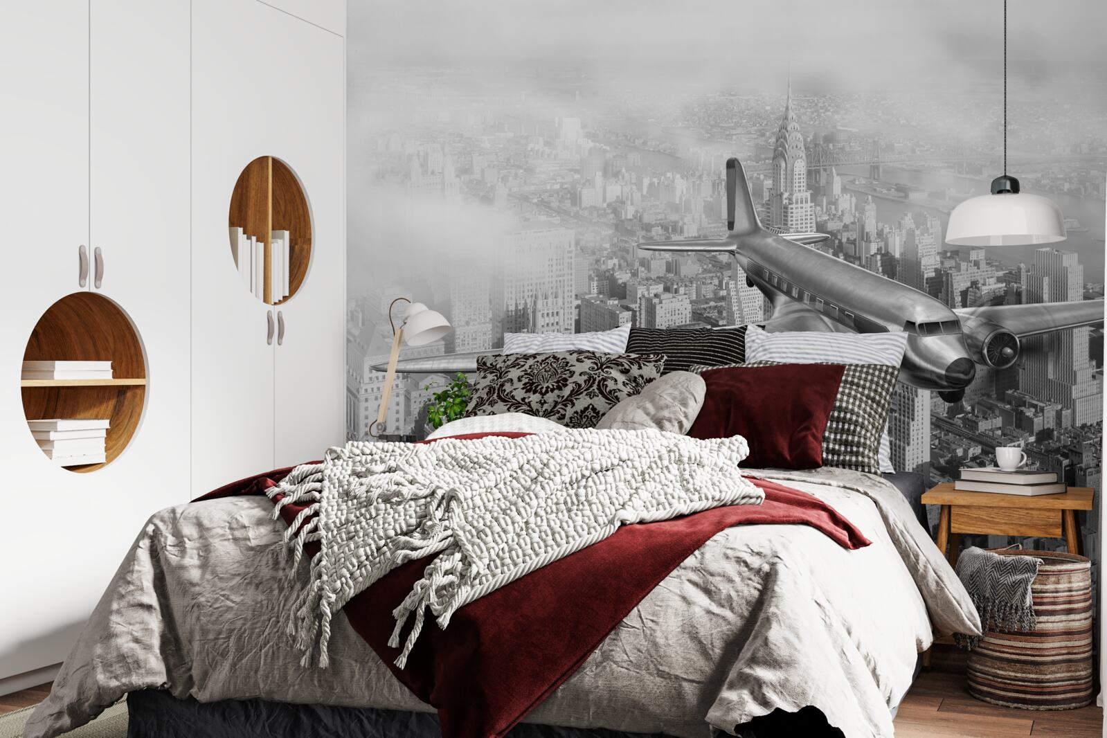 Фотошпалери повітряні подорожі над містом-гігантом