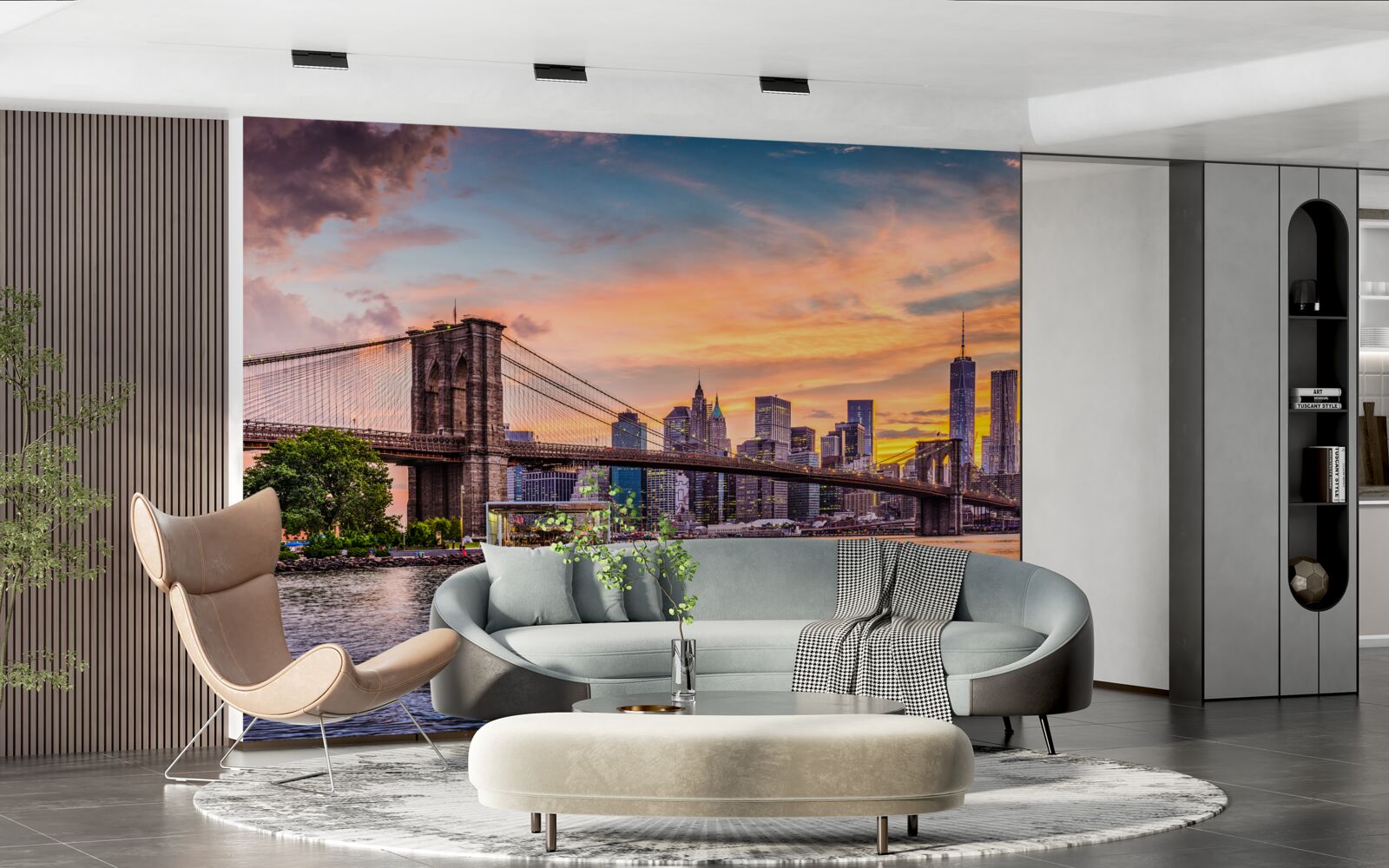 Фотошпалери Світанок над Бруклінським мостом