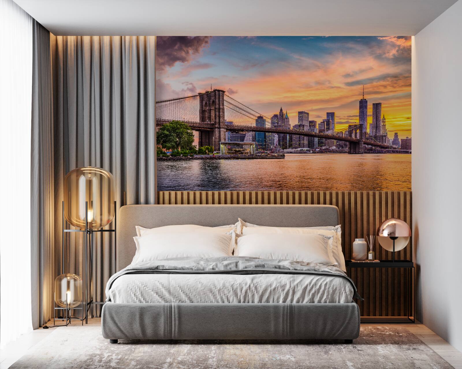 Фотошпалери Світанок над Бруклінським мостом