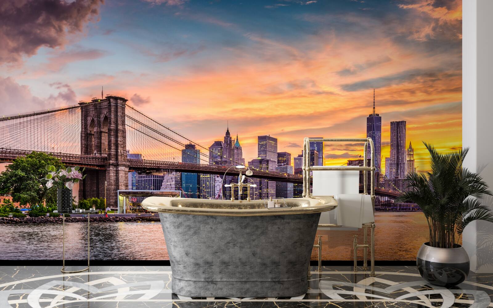 Фотошпалери Світанок над Бруклінським мостом