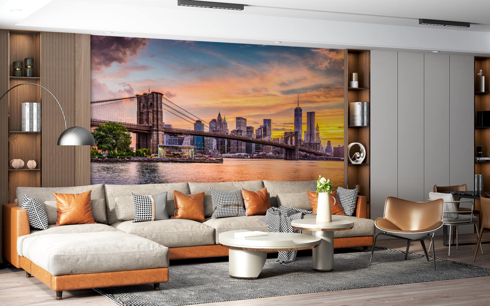 Фотошпалери Світанок над Бруклінським мостом