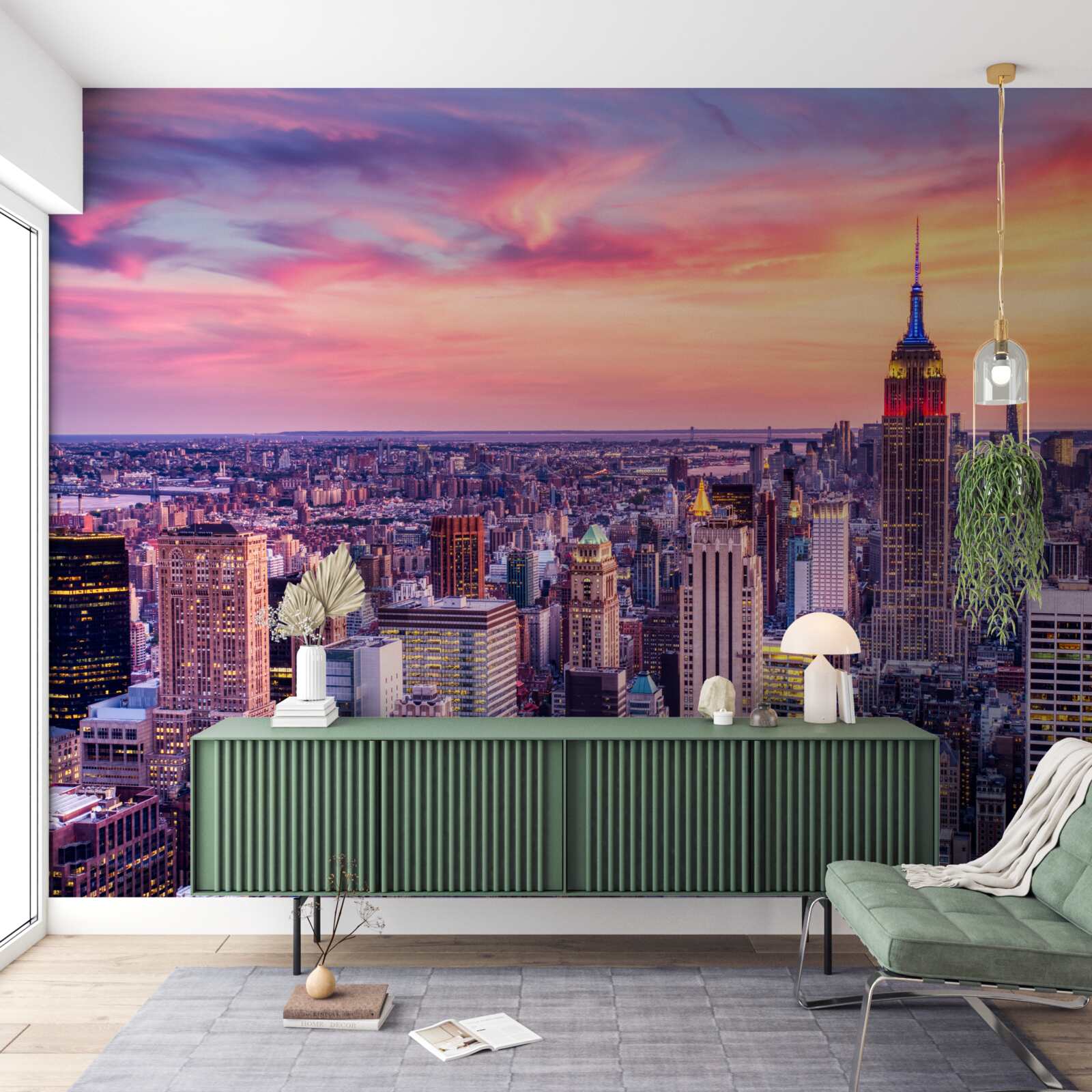 Фотошпалери схід сонця в нью-йорку