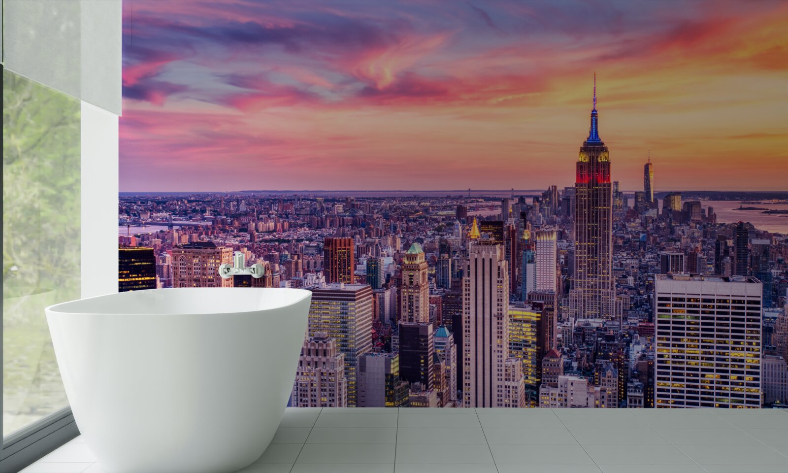 Фотошпалери схід сонця в нью-йорку