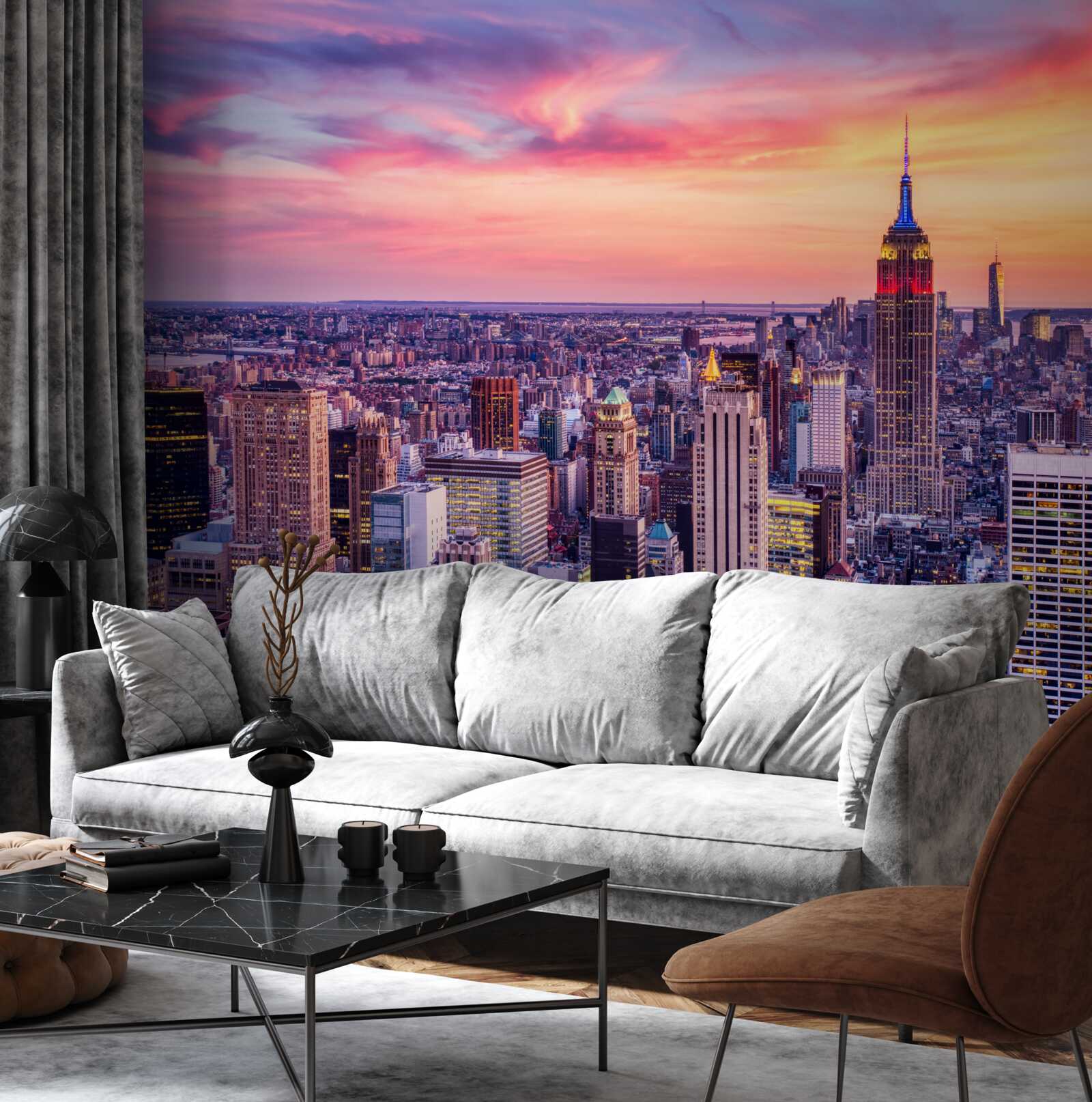 Фотошпалери схід сонця в нью-йорку