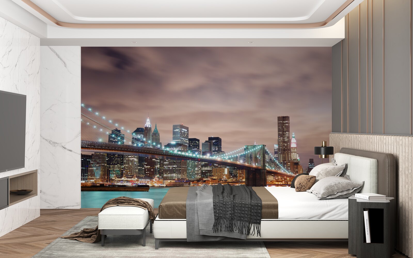 Фотошпалери нічне місто в сучасності