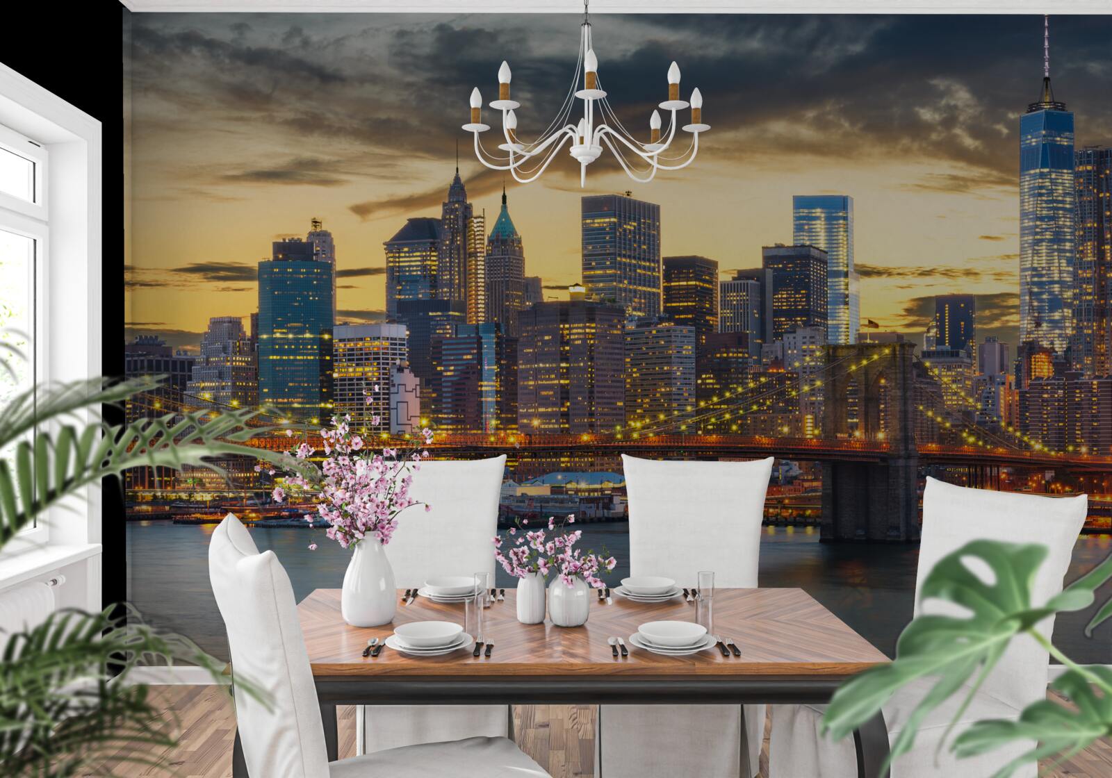 Фотошпалери нічний горизонт нью-йорка