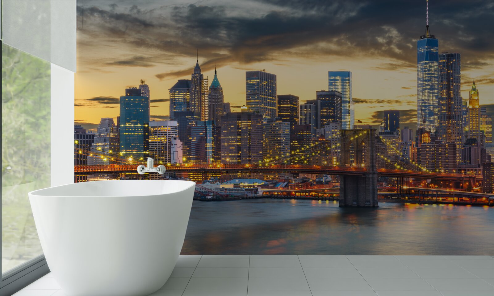 Фотошпалери нічний горизонт нью-йорка