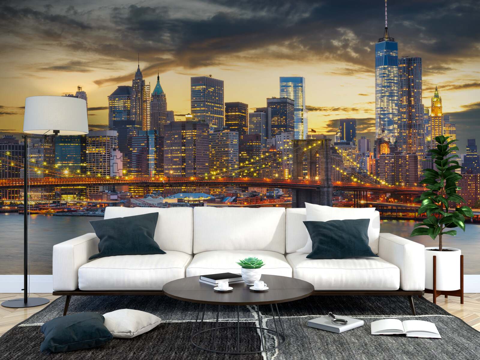 Фотошпалери нічний горизонт нью-йорка