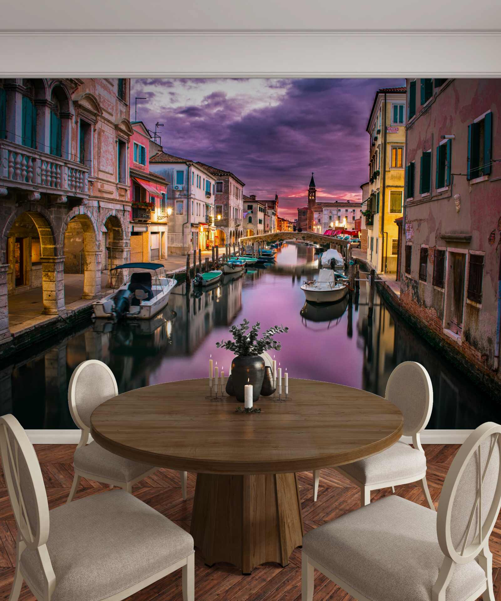 Фотошпалери венеціанська вулиця ввечері
