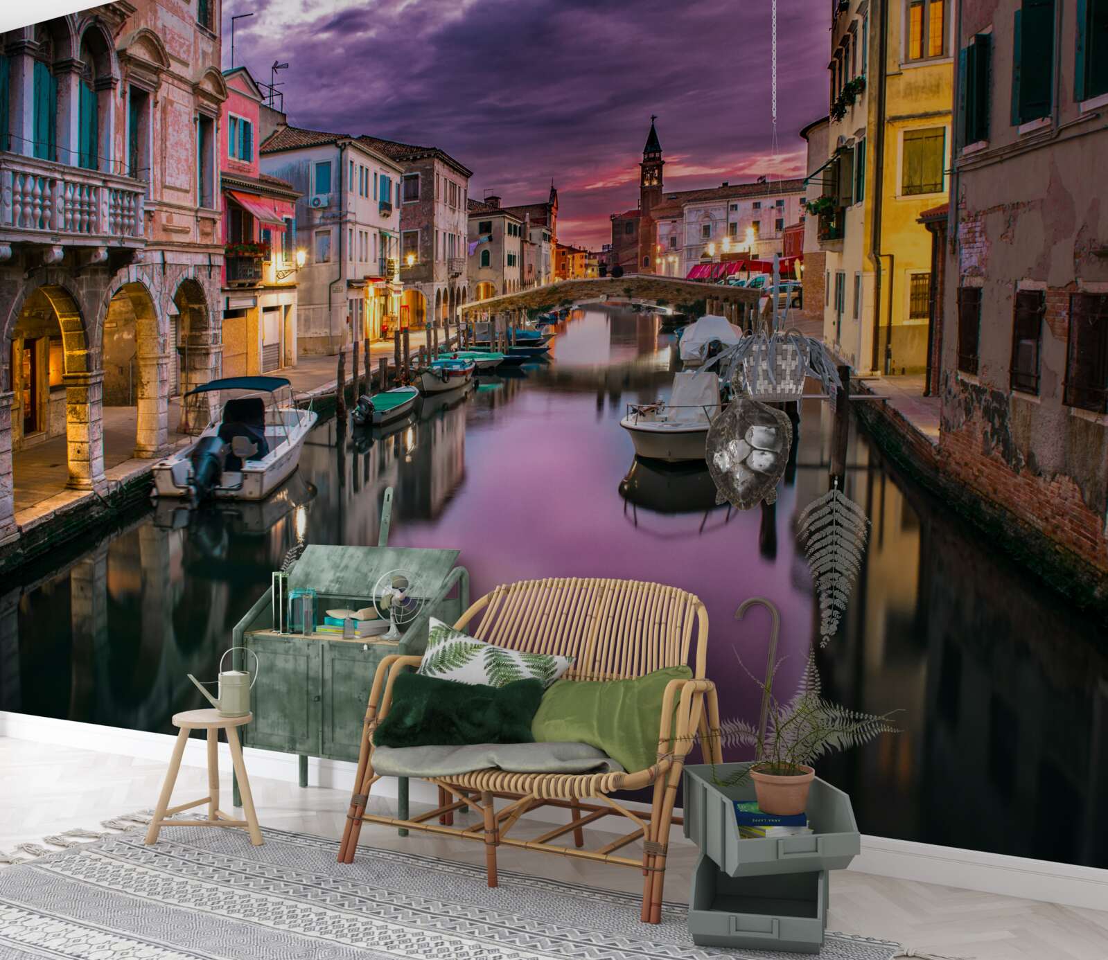 Фотошпалери венеціанська вулиця ввечері