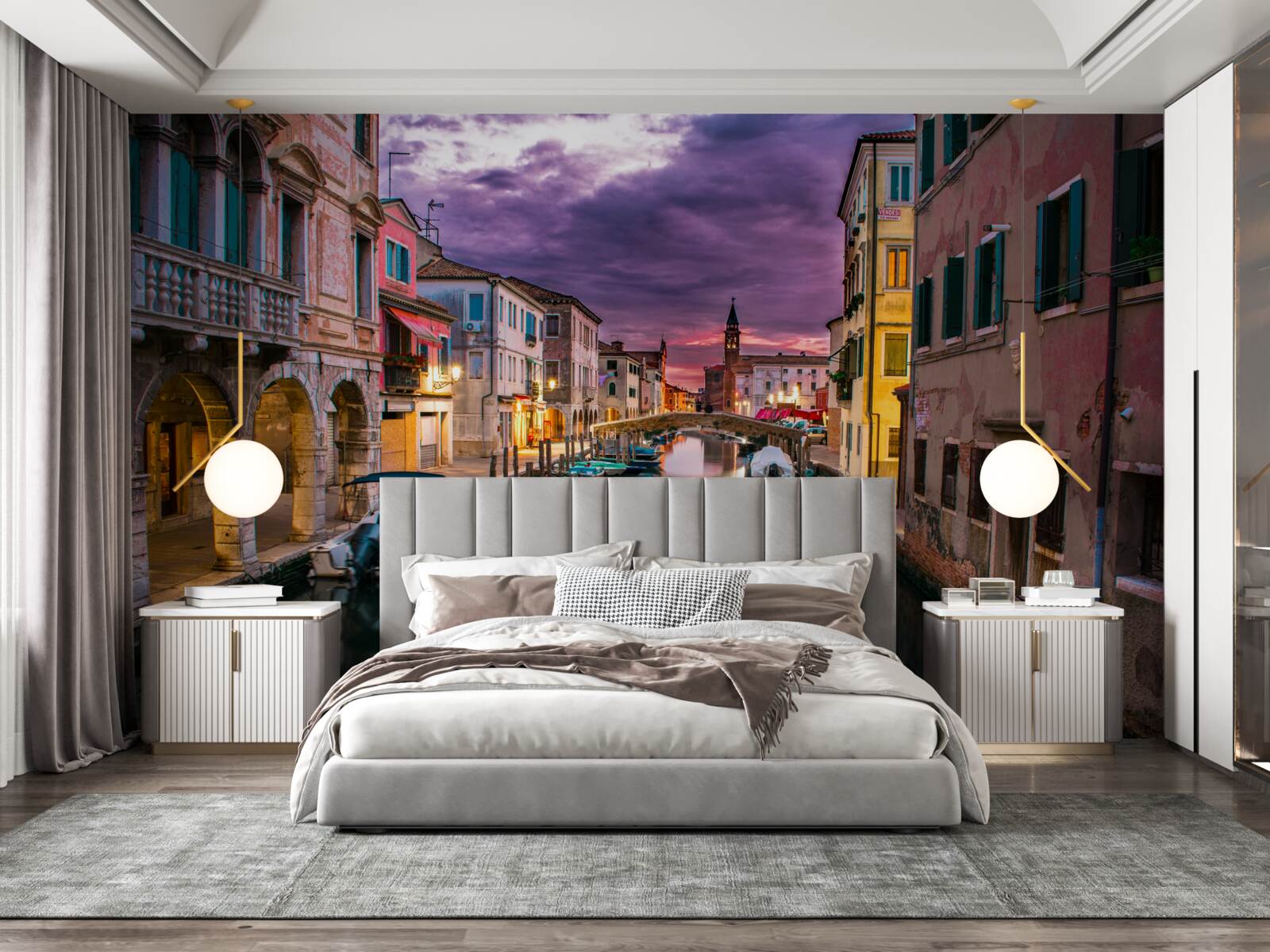 Фотошпалери венеціанська вулиця ввечері