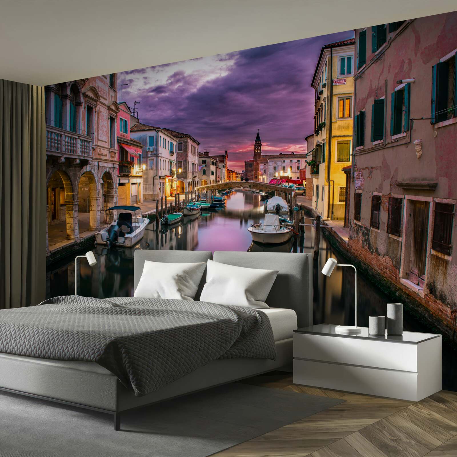 Фотошпалери венеціанська вулиця ввечері