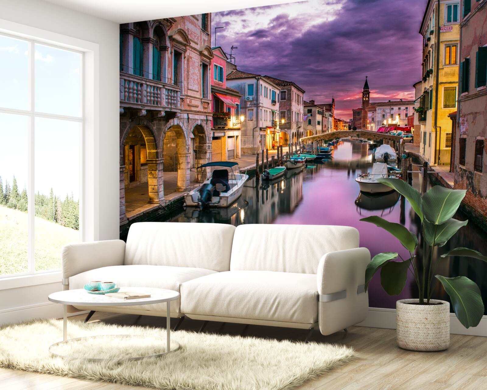 Фотошпалери венеціанська вулиця ввечері