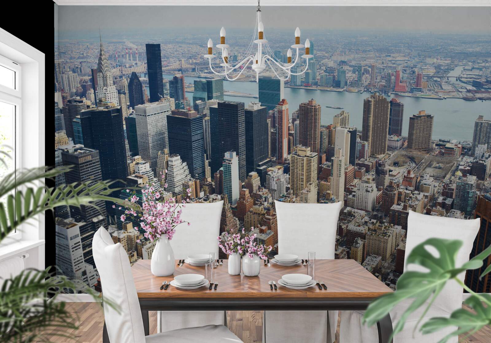 Фотошпалери нью-йоркські будівлі та їхні дахи