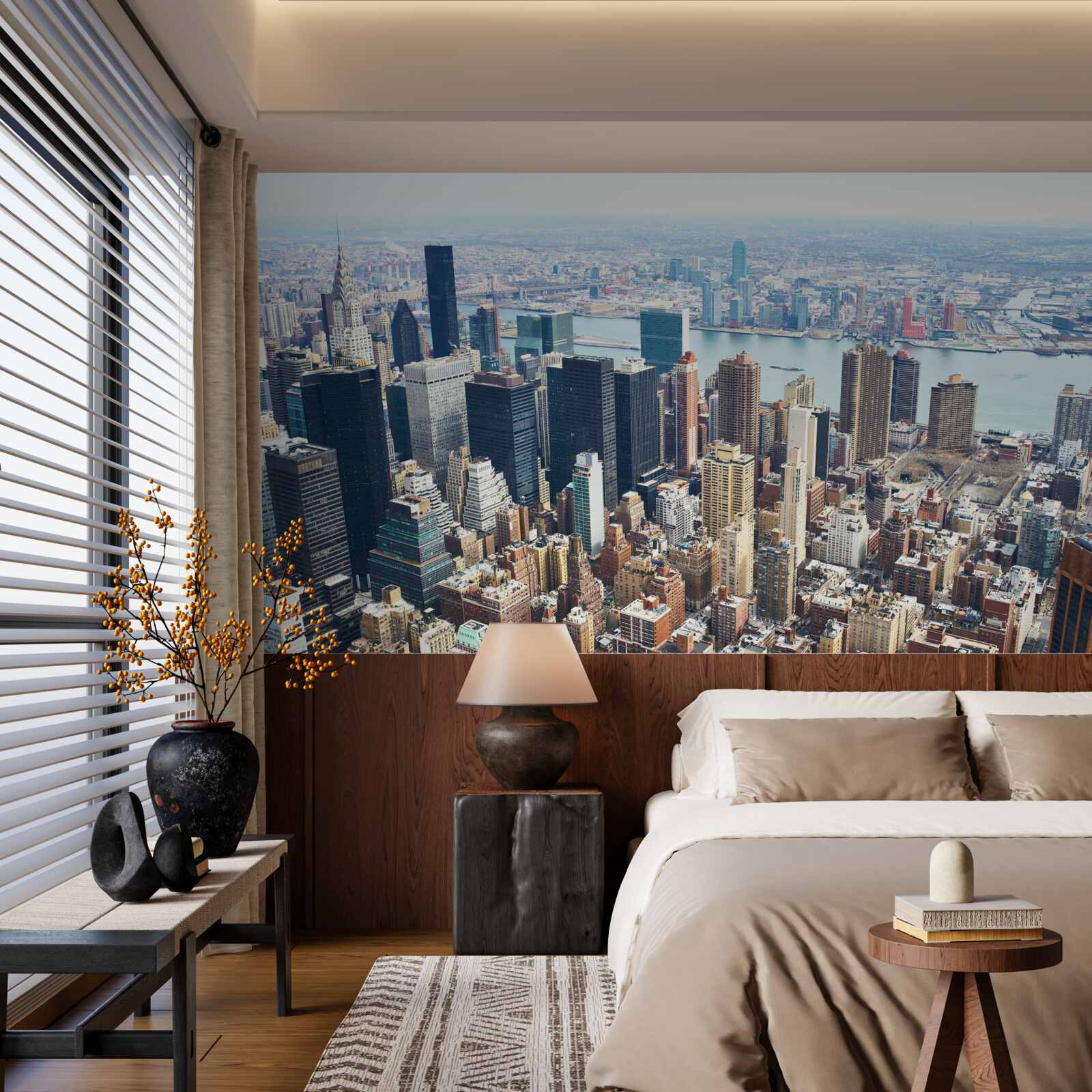 Фотошпалери нью-йоркські будівлі та їхні дахи