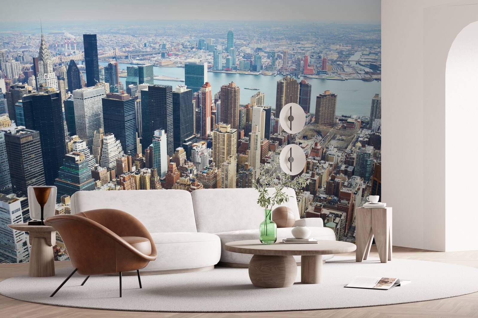 Фотошпалери нью-йоркські будівлі та їхні дахи