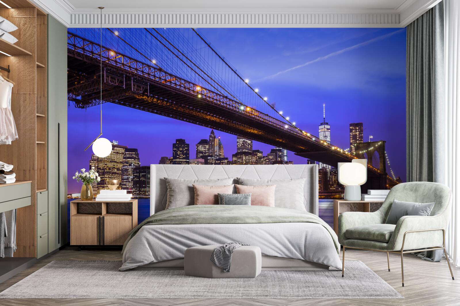 Фотошпалери вид на бруклінський міст знизу