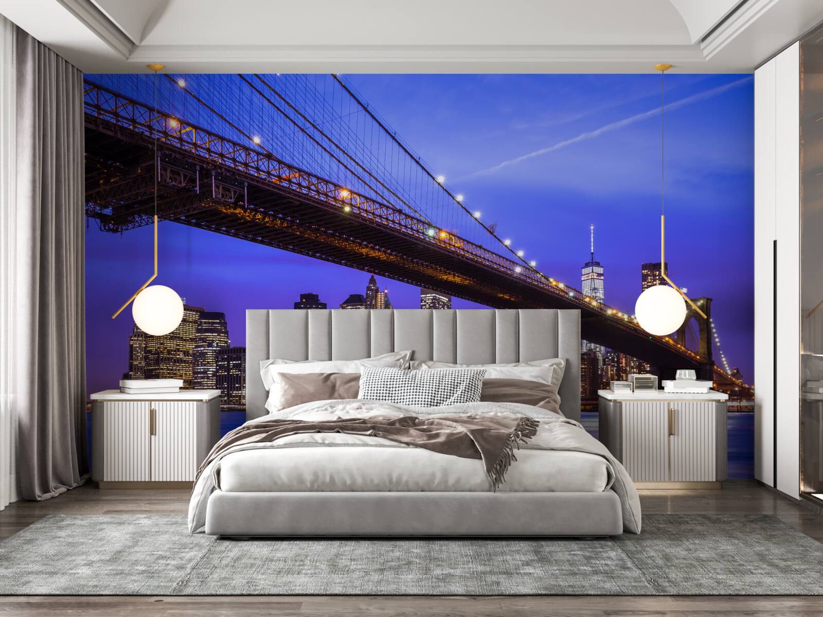 Фотошпалери вид на бруклінський міст знизу