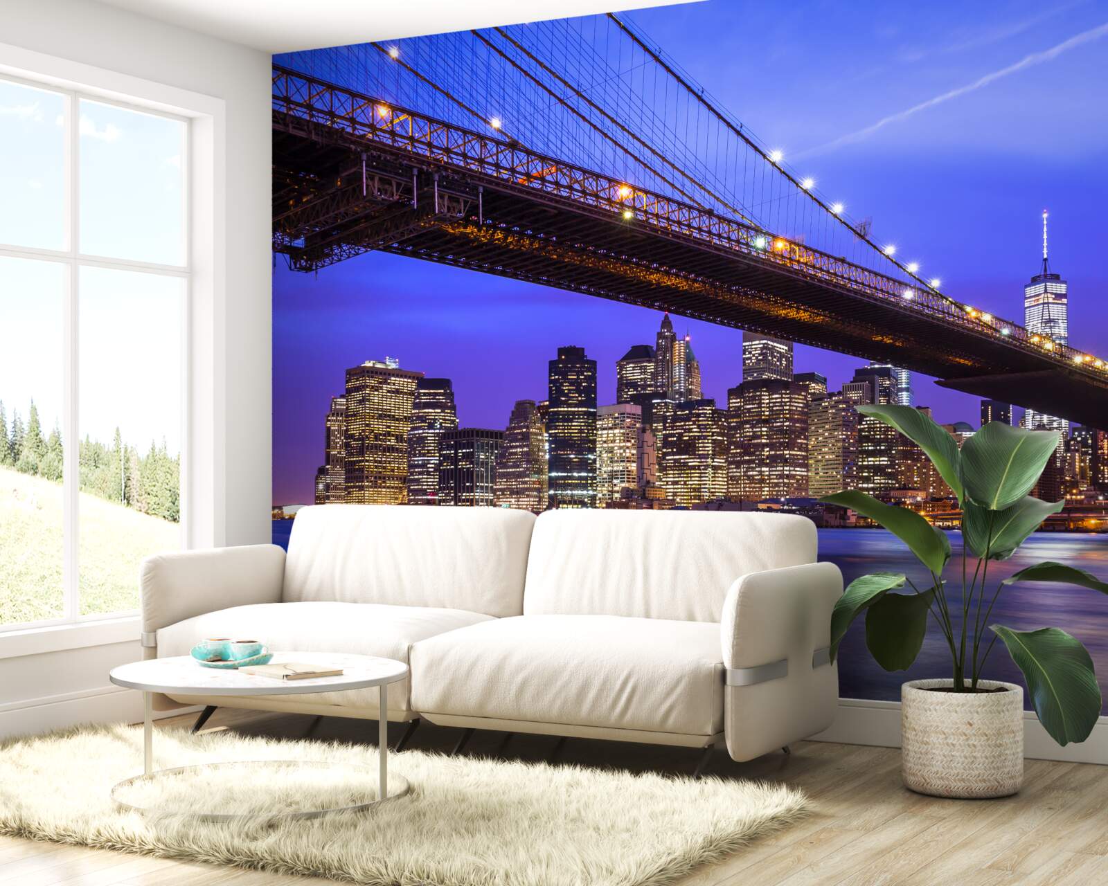 Фотошпалери вид на бруклінський міст знизу