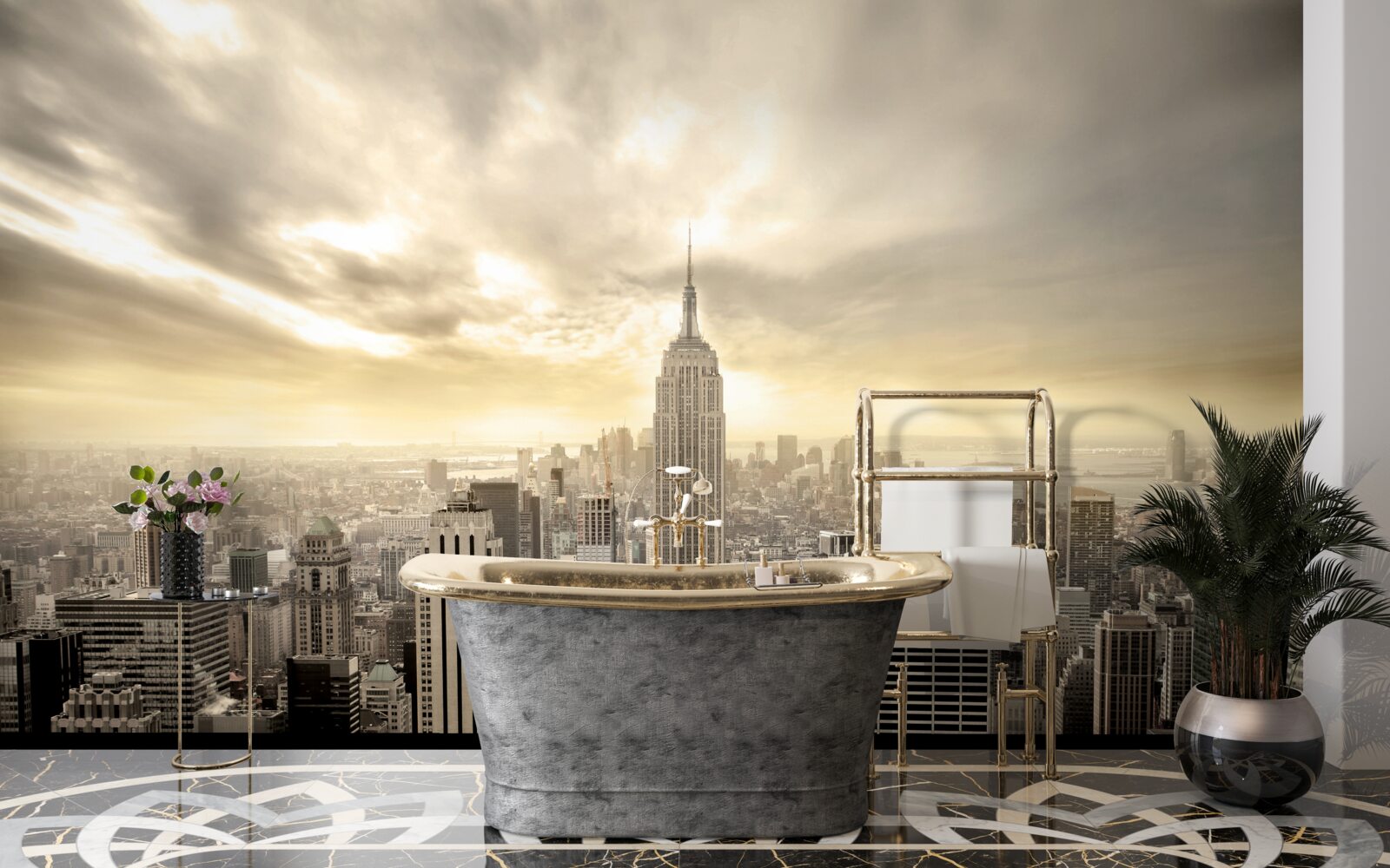 Фотошпалери нью-йорк з висоти пташиного польоту прекрасний