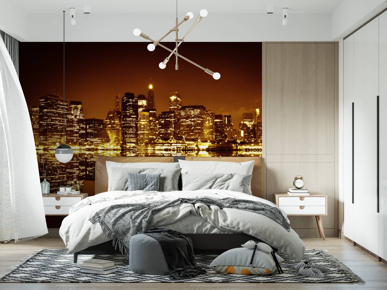 Фотошпалери золотий мегаполіс