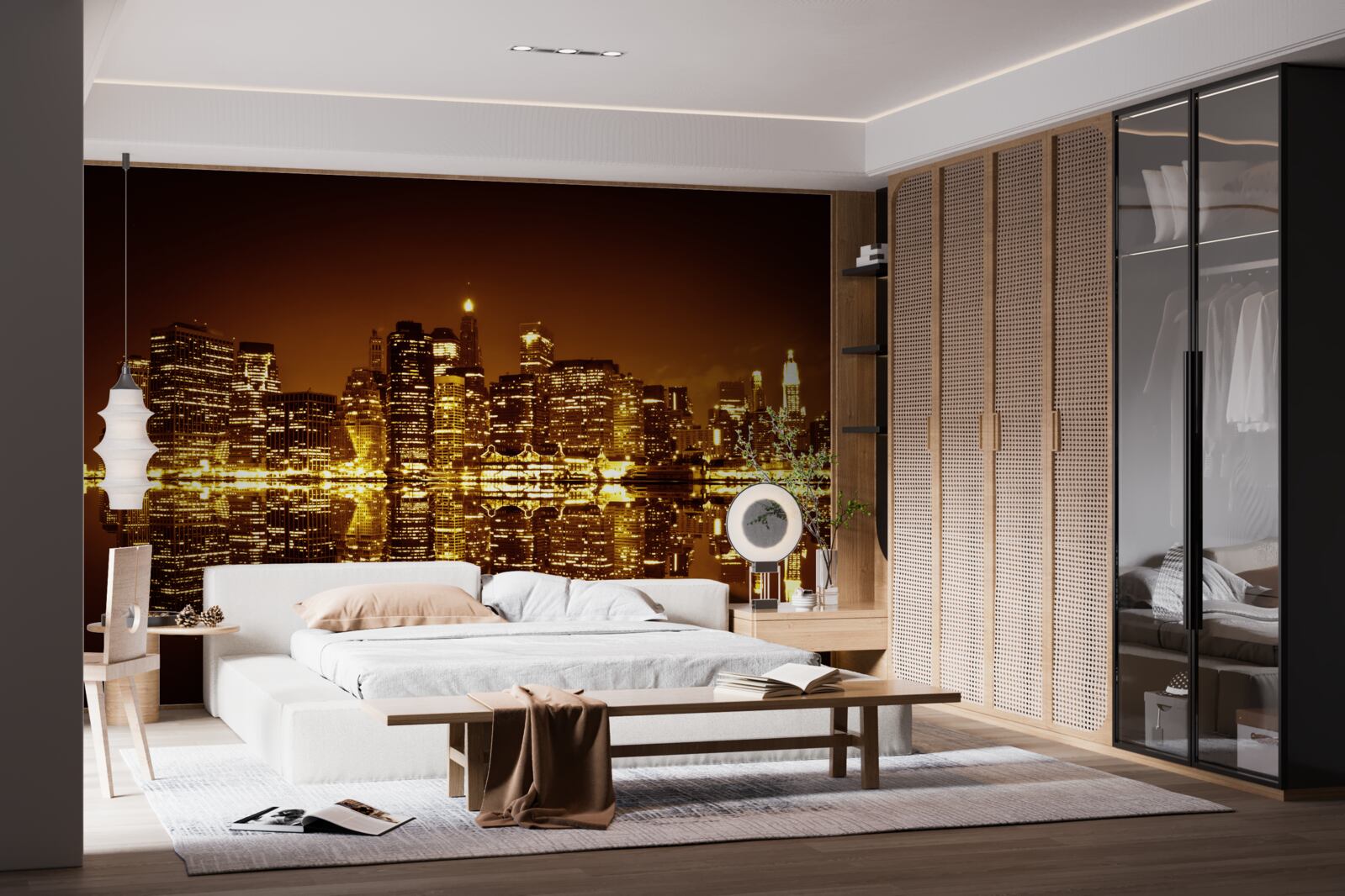 Фотошпалери золотий мегаполіс