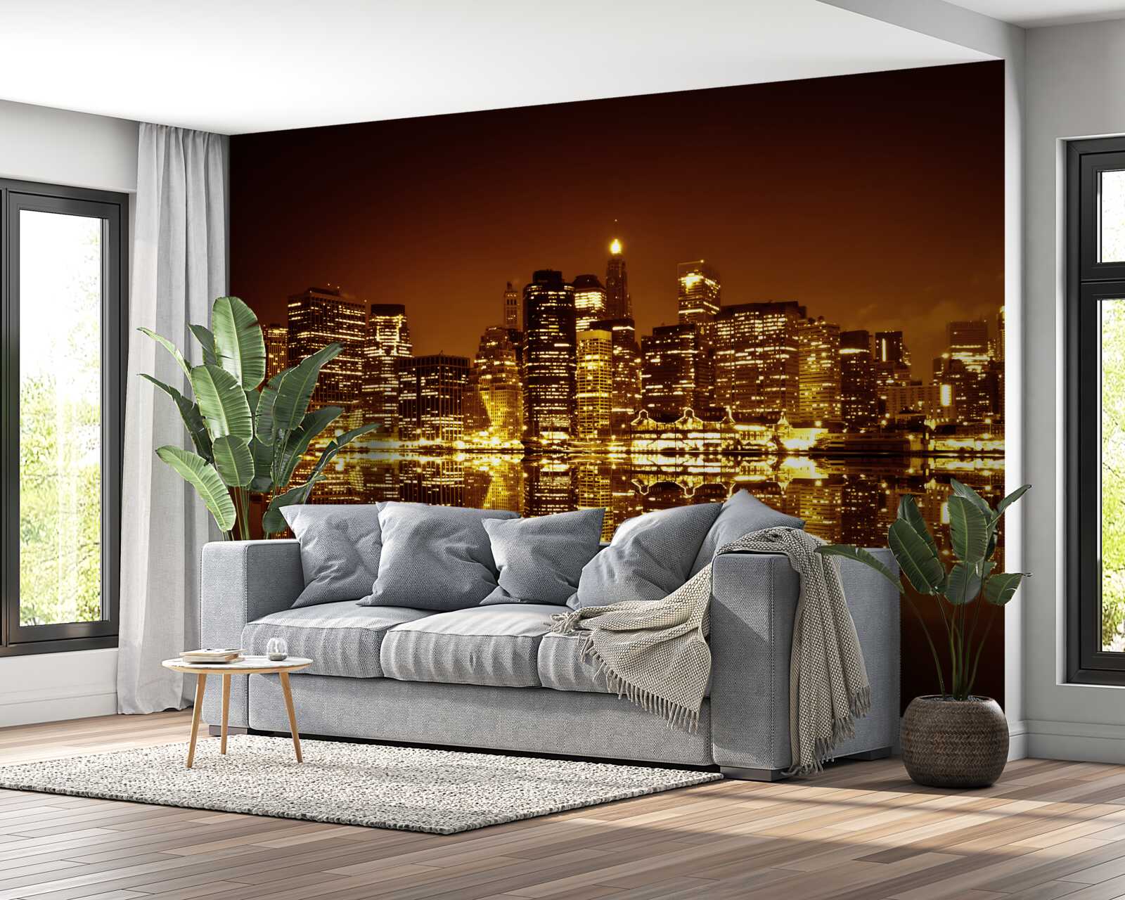 Фотошпалери золотий мегаполіс