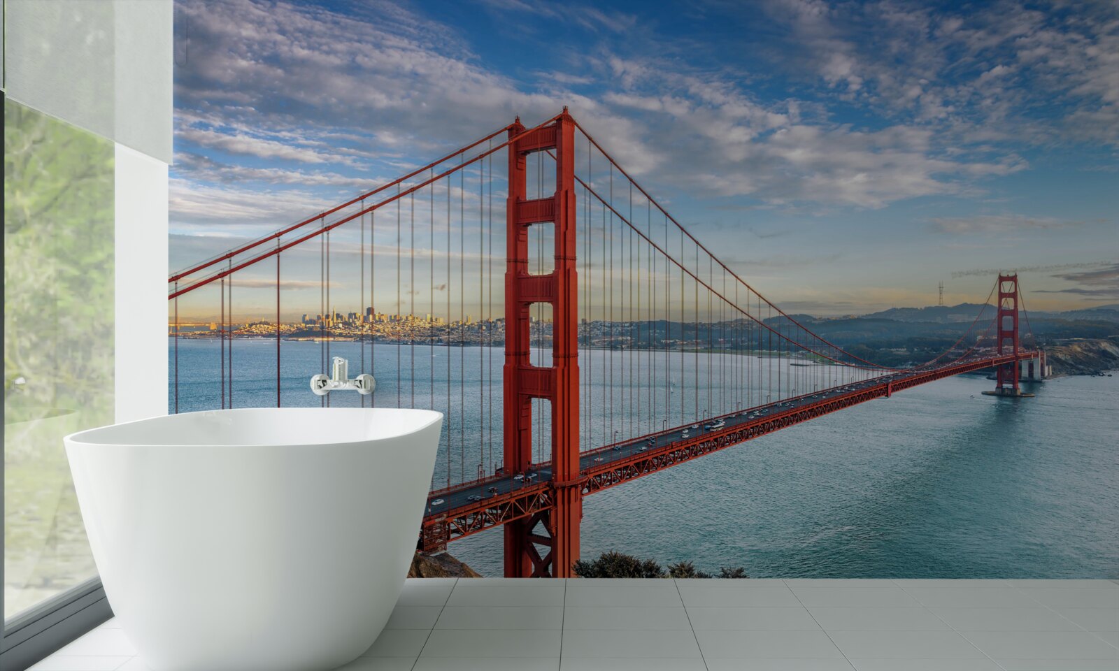 Фотошпалери панорама Золотих воріт з мосту