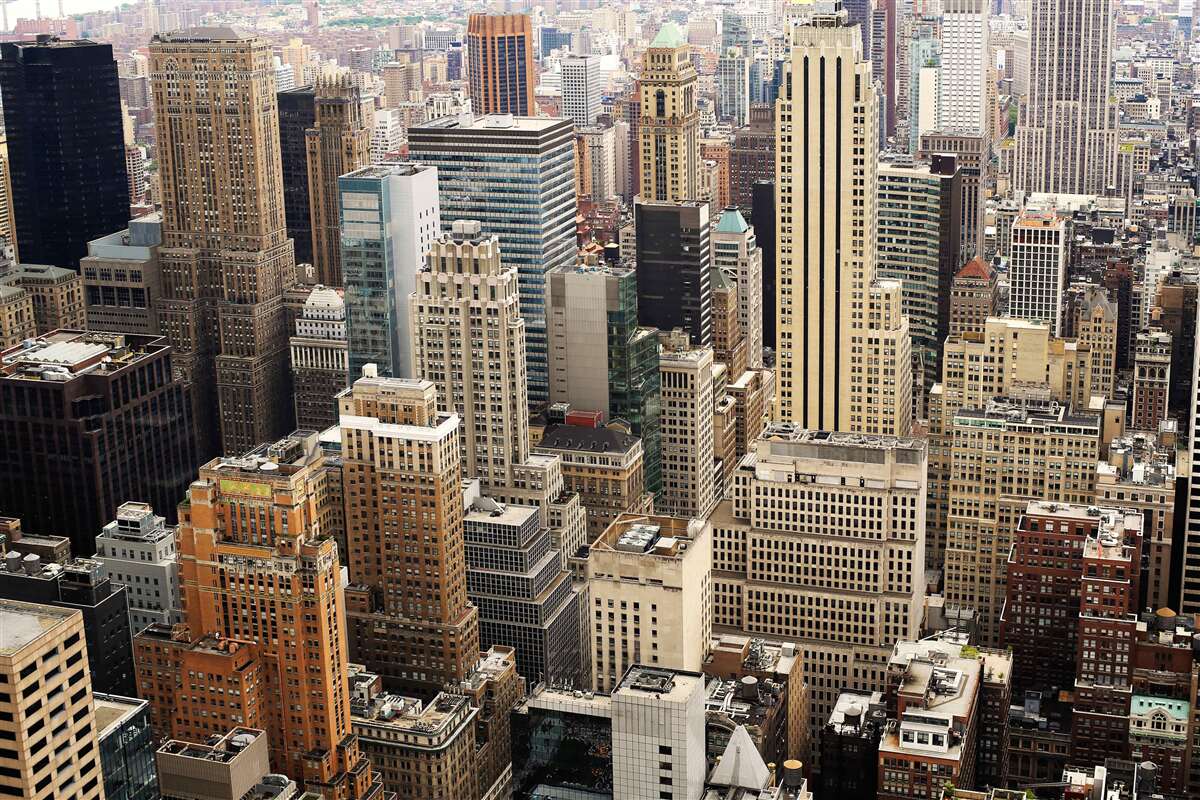 Фотошпалери погляд на столичну архітектуру з бордюру