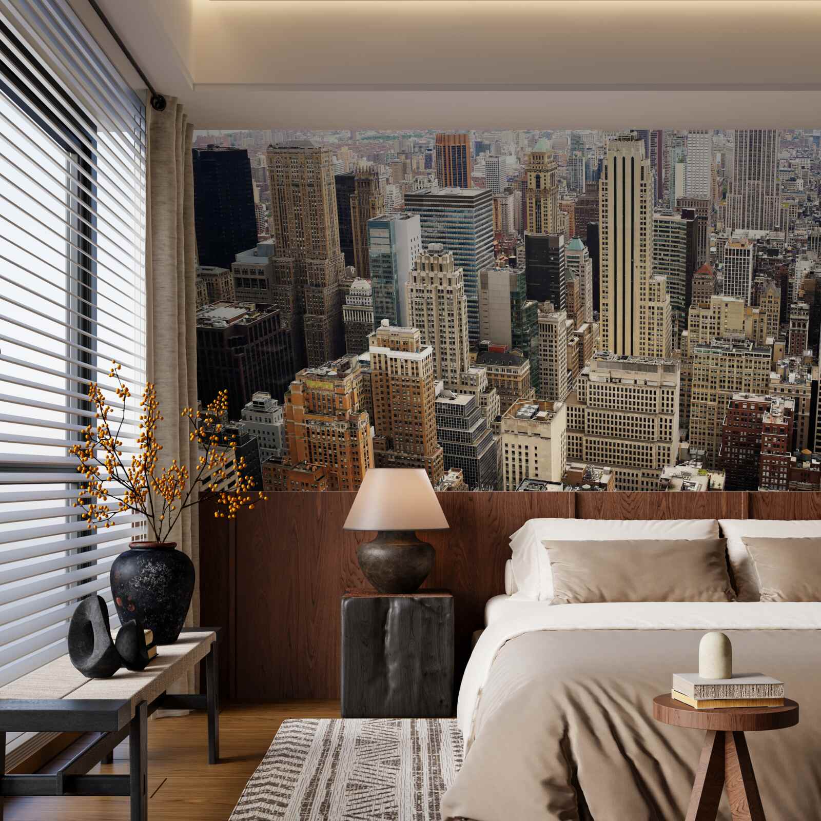 Фотошпалери погляд на столичну архітектуру з бордюру