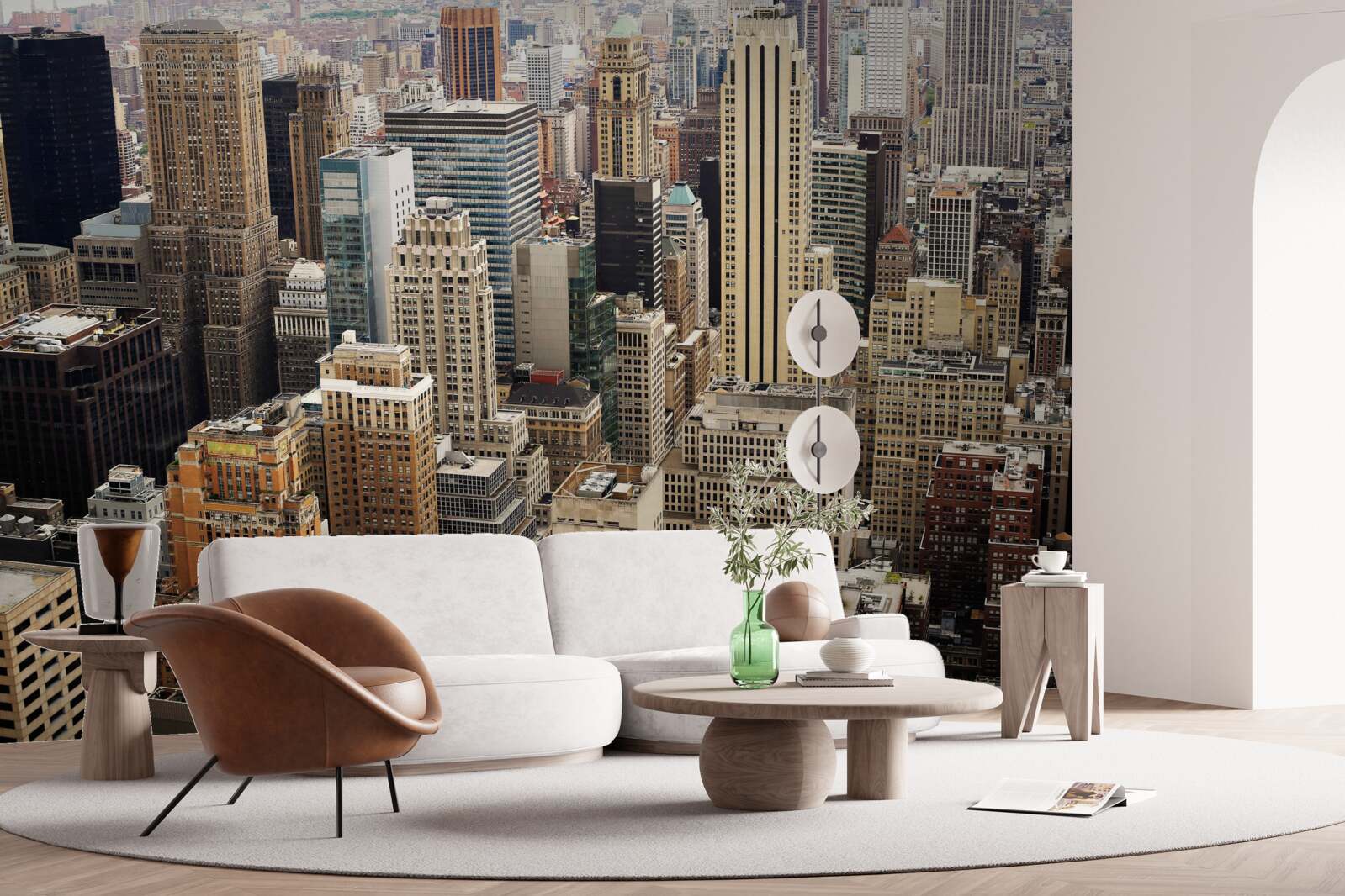 Фотошпалери погляд на столичну архітектуру з бордюру