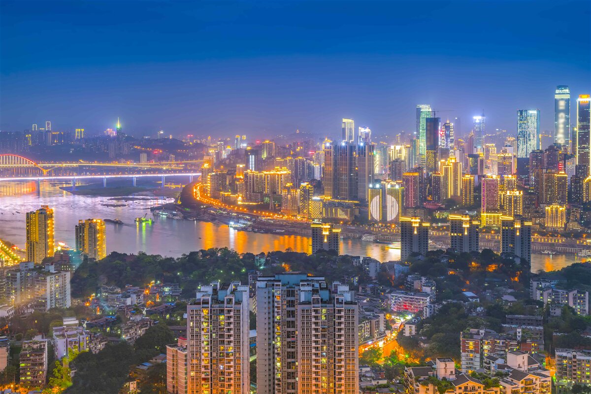 Фотошпалери мегаполіс сучасної ночі